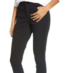 Wit & Wisdom Ab-Solution High Waist Polka Dot Ankle Skinny Jeans